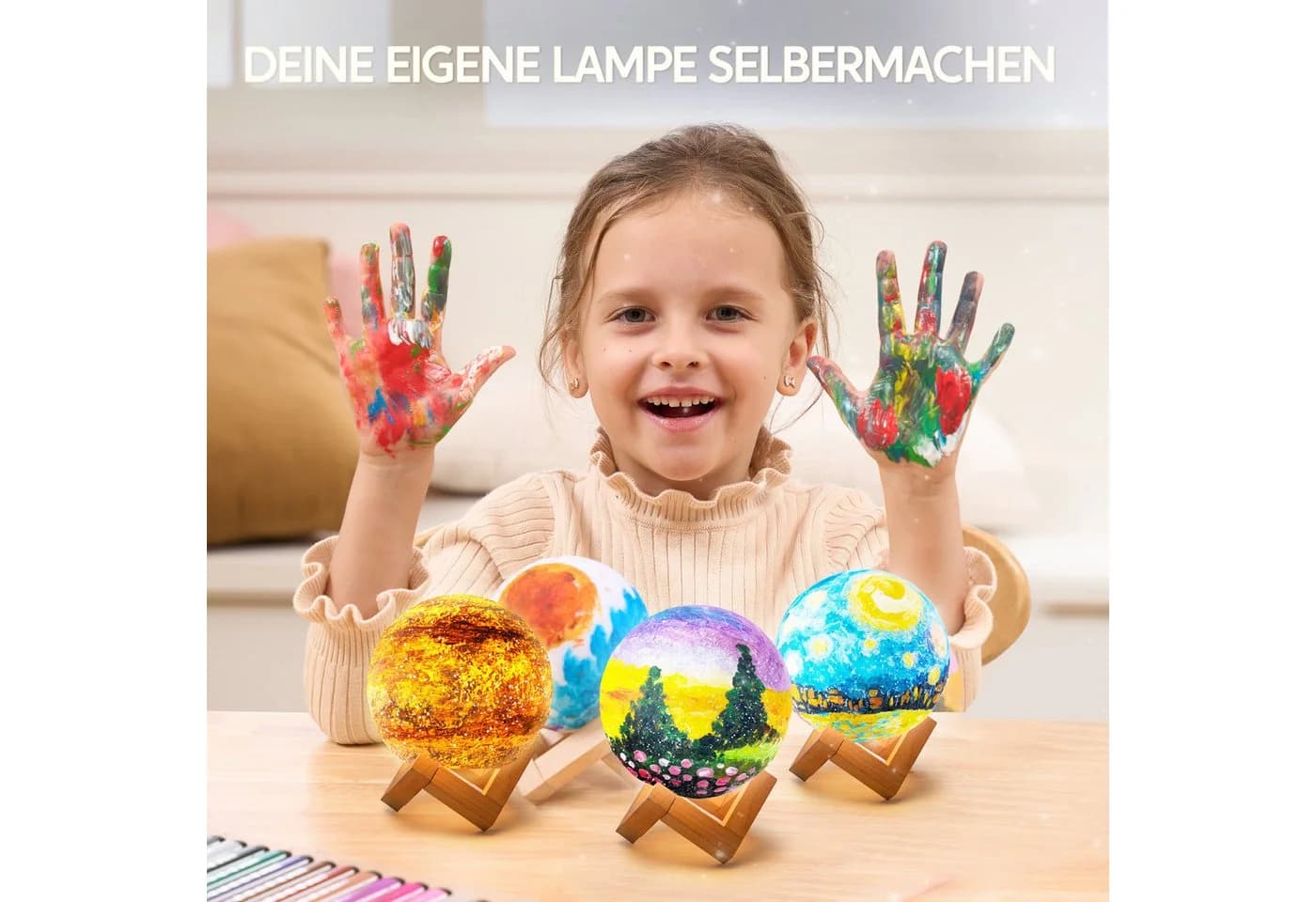 Klever Kits LunaGlow Mondlampe DIY Malset - Bild 5