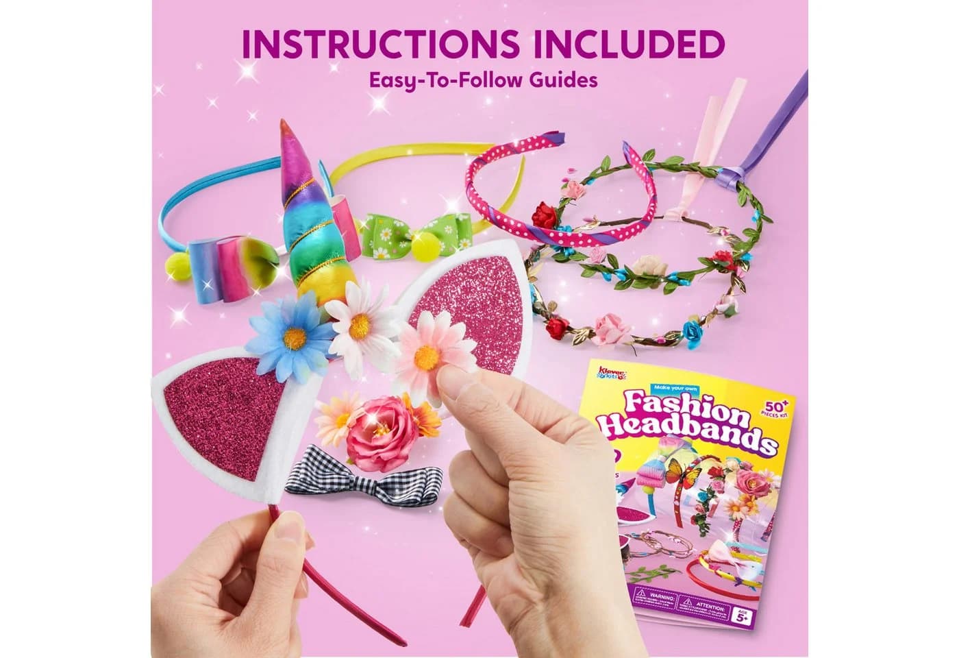 Klever Kits Stirnband-Bastelset für Mädchen, Kinder-Stirnbänder - Bild 4