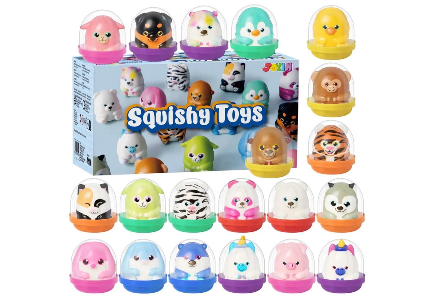 JOYIN 20 Squishies Anti-Stress Fidget-Spielzeug Bunt - Bild 2