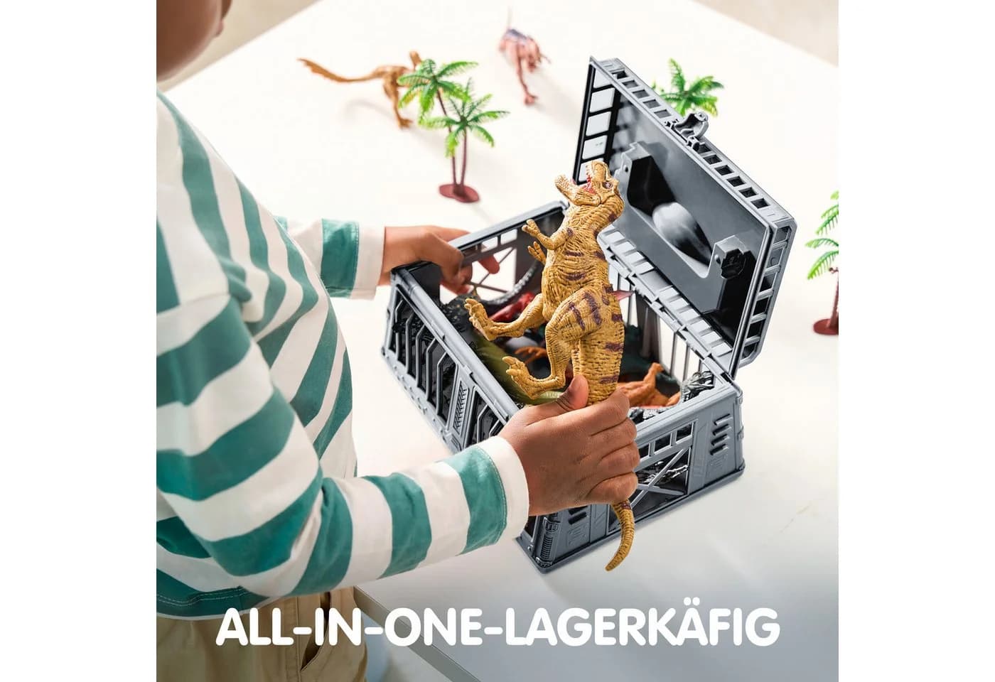 JOYIN Dinosaurier Spielset 19-tlg. mit realistischen Figuren & Urwald-Motiv - Bild 4