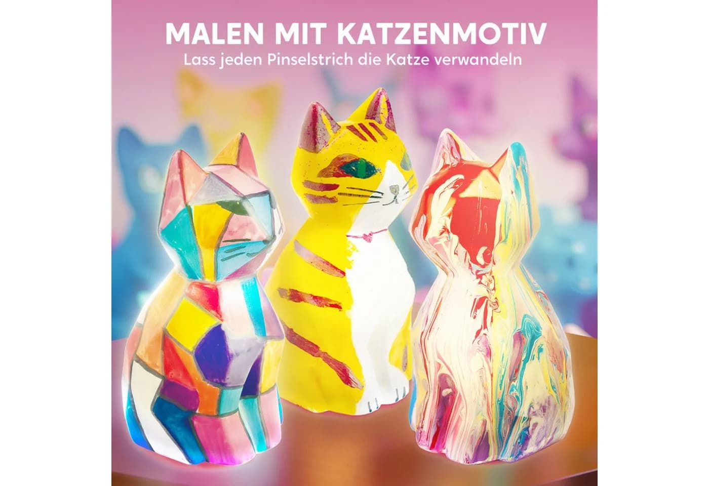 Klever Kits Katze Lampe Bastelset - LumoCat DIY Leuchtende Katzenlampe für Kinder ab 6 Jahren - Bild 3