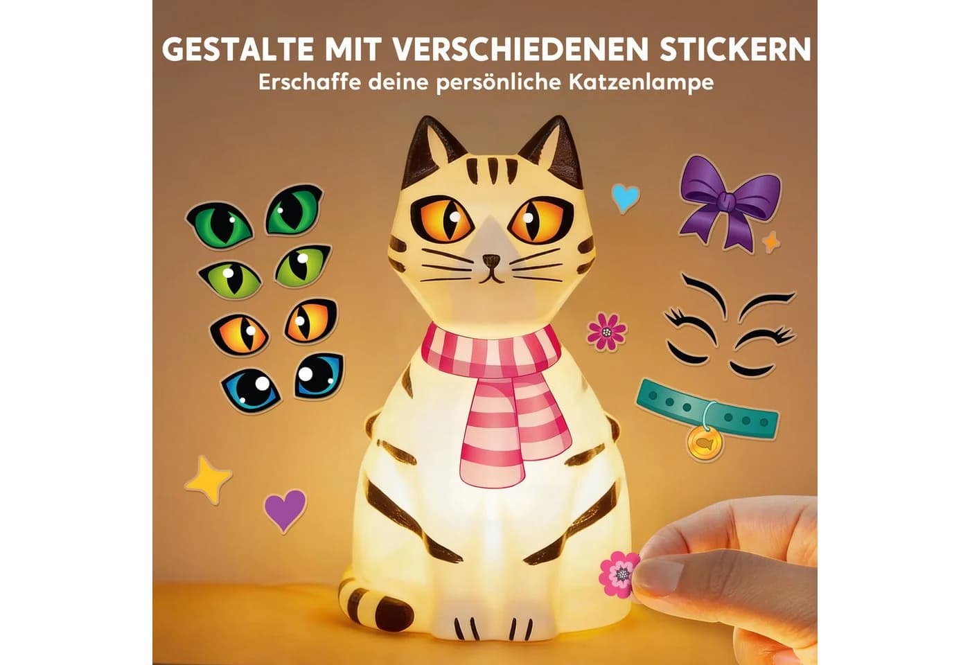 Klever Kits Katze Lampe Bastelset - LumoCat DIY Leuchtende Katzenlampe für Kinder ab 6 Jahren - Bild 5