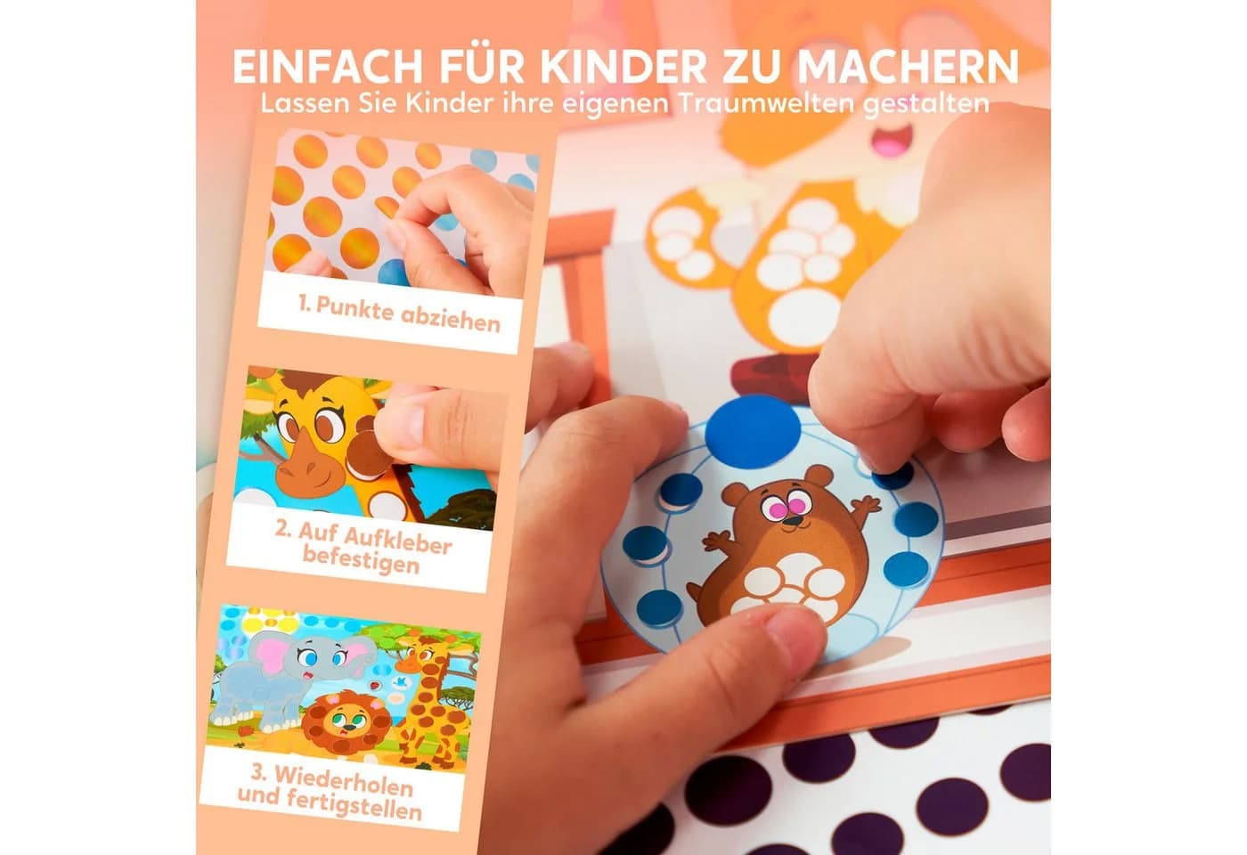 Klever Kits Dot Art Aktivität Einhörner Prinzessinnen Bunt - Bild 3