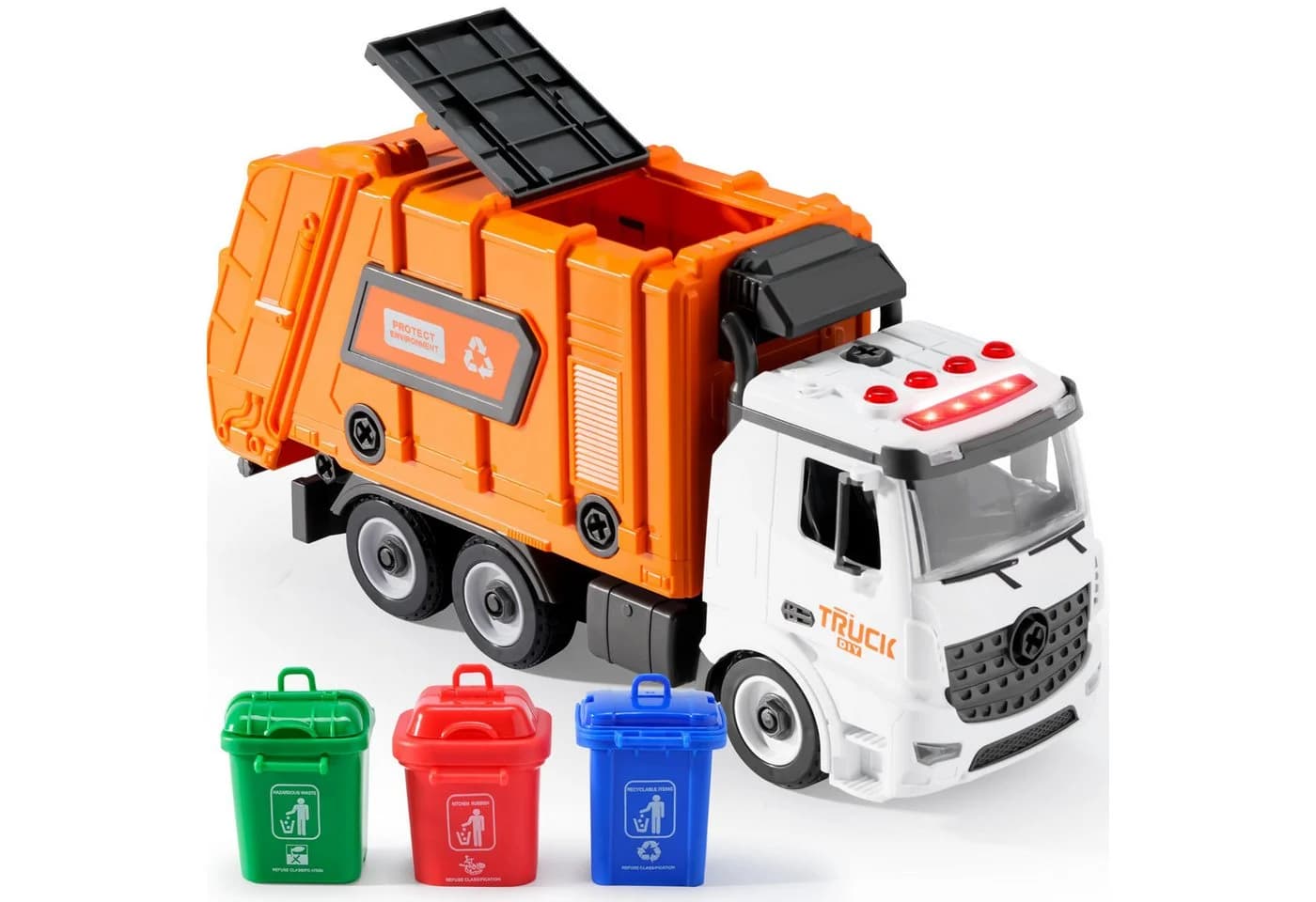 JOYIN Jumbo Müllauto Spielzeug Müllwagen Kinder ab 3 Jahre - Bild 2