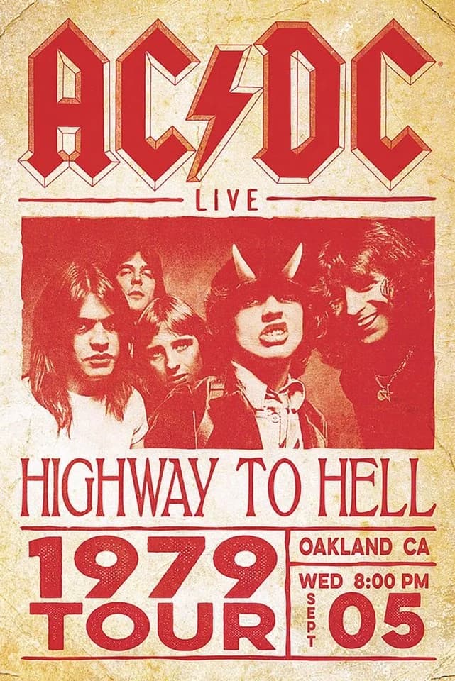PYRAMID AC/DC Poster Live Highway To Hell Tour 1979 61 x 91,5 cm - Bild 2