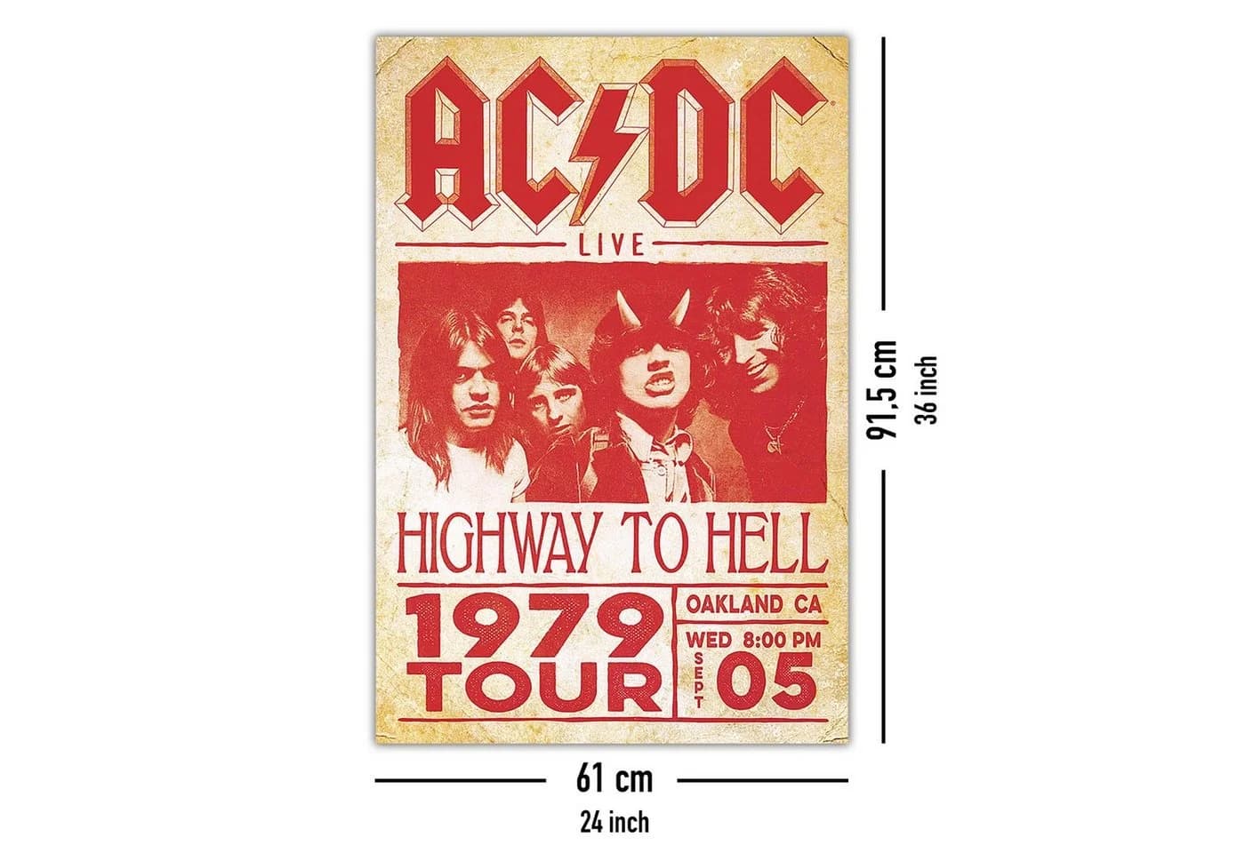 PYRAMID AC/DC Poster Live Highway To Hell Tour 1979 61 x 91,5 cm - Bild 5