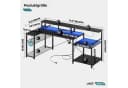 Bestier Gamingtisch 181 x 80 cm L-förmiger Schreibtisch Schwarz Bild 1
