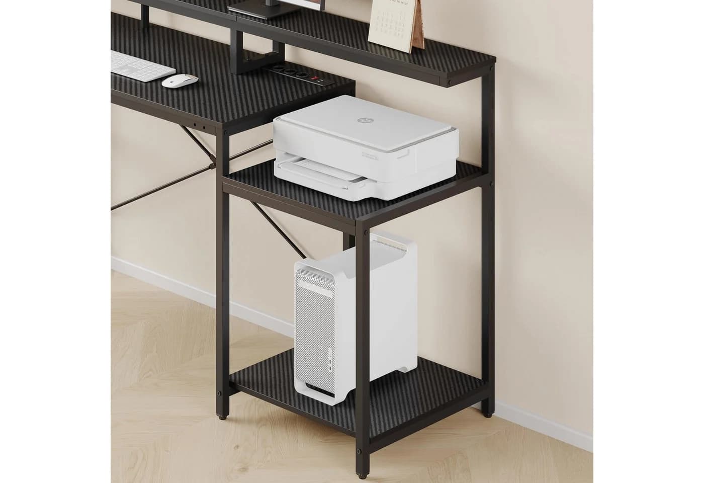 Bestier Gamingtisch 181 x 80 cm L-förmiger Schreibtisch Schwarz - Bild 5