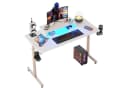 Bestier Gamingtisch 106x50x85 cm LED-Licht Kohlefaser Bild 2