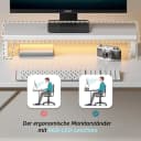 Bestier Gamingtisch 106x50x85 cm LED-Licht Kohlefaser Bild 4