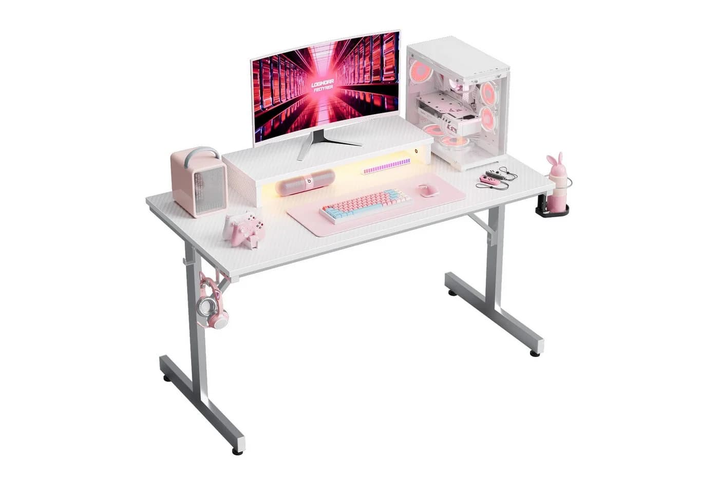 Bestier Gamingtisch 106cm Gaming Schreibtisch mit RGB-LED - Bild 2