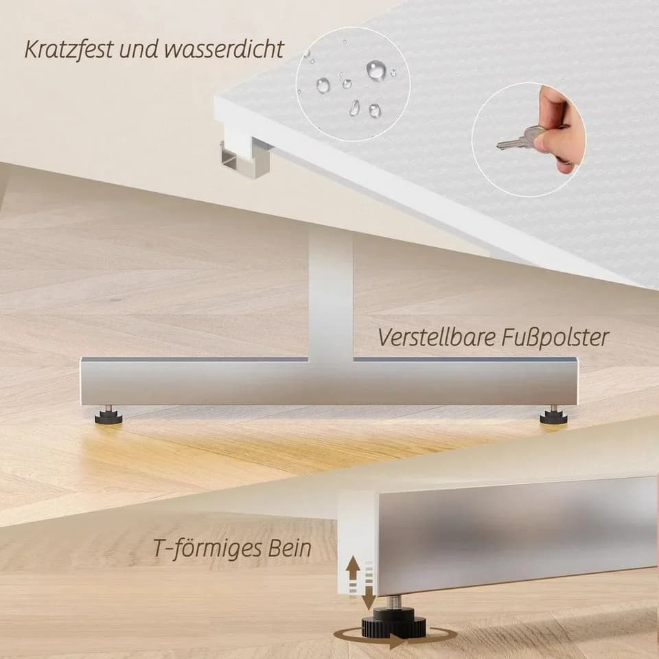 Bestier Gamingtisch 106cm Gaming Schreibtisch mit RGB-LED - Bild 4