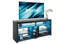 Bestier Lowboard TV-Schrank mit LED-Beleuchtung Weiß/Schwarz Bild 2