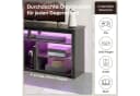Bestier Lowboard TV-Schrank mit LED-Beleuchtung Weiß/Schwarz Bild 3