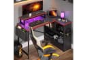 Bestier Computertisch Schreibtisch mit RGB-Beleuchtung und Halterungen Bild 5