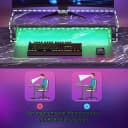 Bestier Gamingtisch 106cm Gaming Schreibtisch mit RGB-LED Schwarz Bild 3