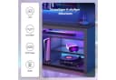 Bestier Lowboard TV-Schrank 160 cm LED-Beleuchtung Weiß/Schwarz Bild 3