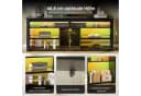 Bestier Lowboard TV-Schrank 160 cm LED-Beleuchtung Weiß/Schwarz Bild 4