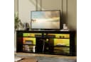 Bestier Lowboard TV-Schrank 160 cm LED-Beleuchtung Weiß/Schwarz Bild 5