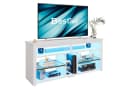 Bestier Lowboard TV-Schrank Weiß/Schwarz LED-Beleuchtung Bild 2