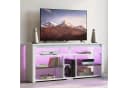 Bestier Lowboard TV-Schrank Weiß/Schwarz LED-Beleuchtung Bild 5