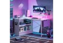 Bestier L-förmiger Computertisch mit RGB-Beleuchtung und Halterungen Bild 5