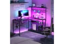 Bestier Gamingtisch L-förmig mit LED-Beleuchtung 106,6 x 82,5 x 135 cm Bild 5
