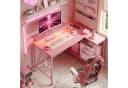 Bestier Gamingtisch L-Form mit LED, 106/133/147 × 50 cm Bild 4
