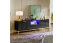 Bestier TV-Schrank Lowboard 65 Zoll Schwarz Gold Bild 3