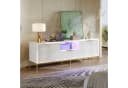 Bestier TV-Schrank Lowboard 65 Zoll Weiß Gold Bild 3