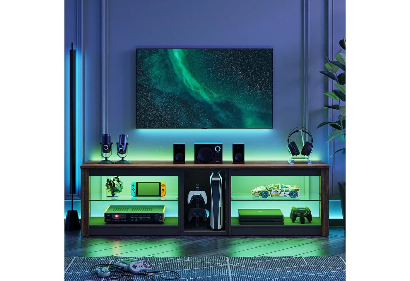 Bestier Lowboard TV-Schrank 160cm RGB-LED - Bild 3