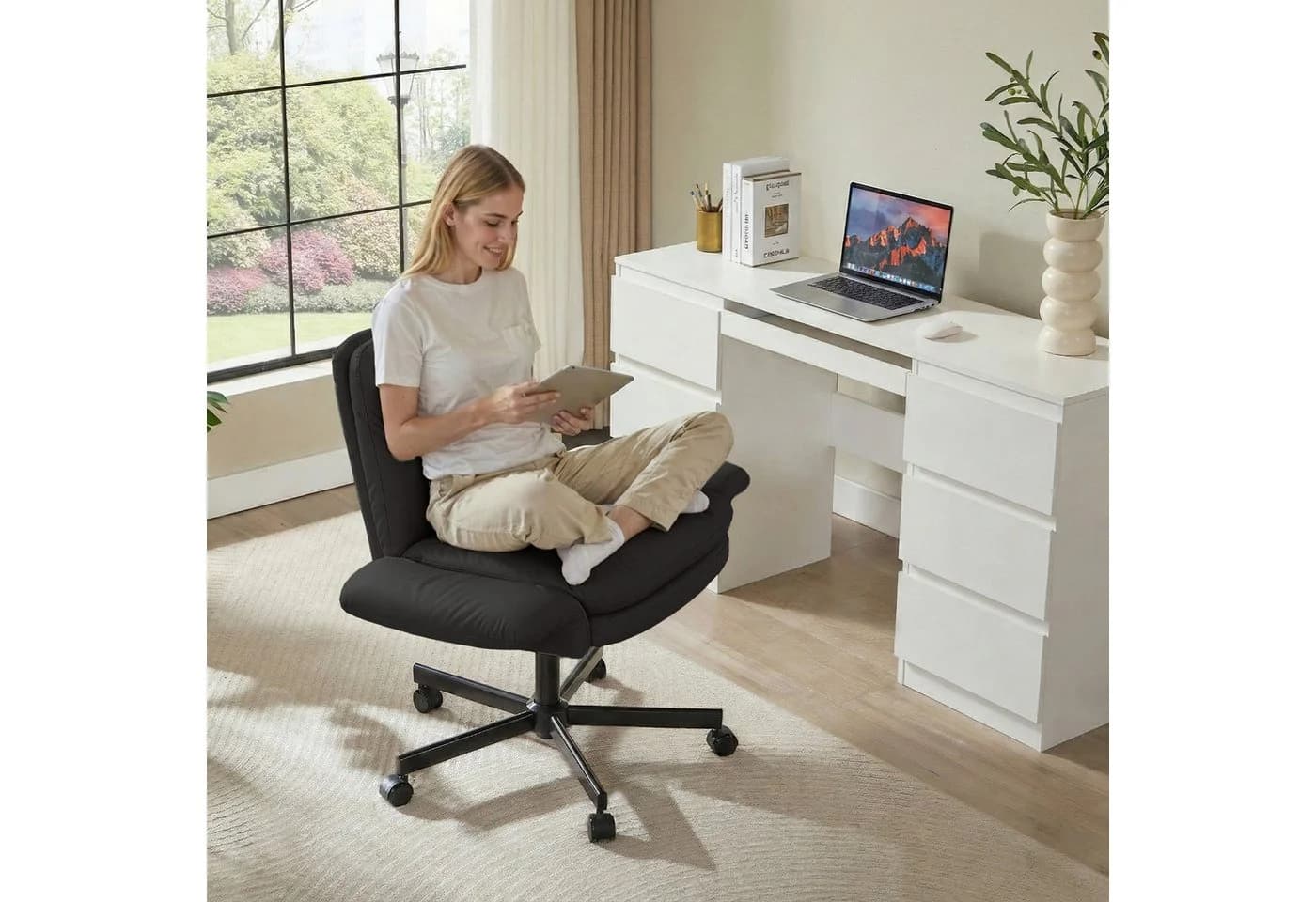 Bestier Ergonomischer Bürostuhl Schwarz mit verstellbarer Rückenlehne - Bild 3