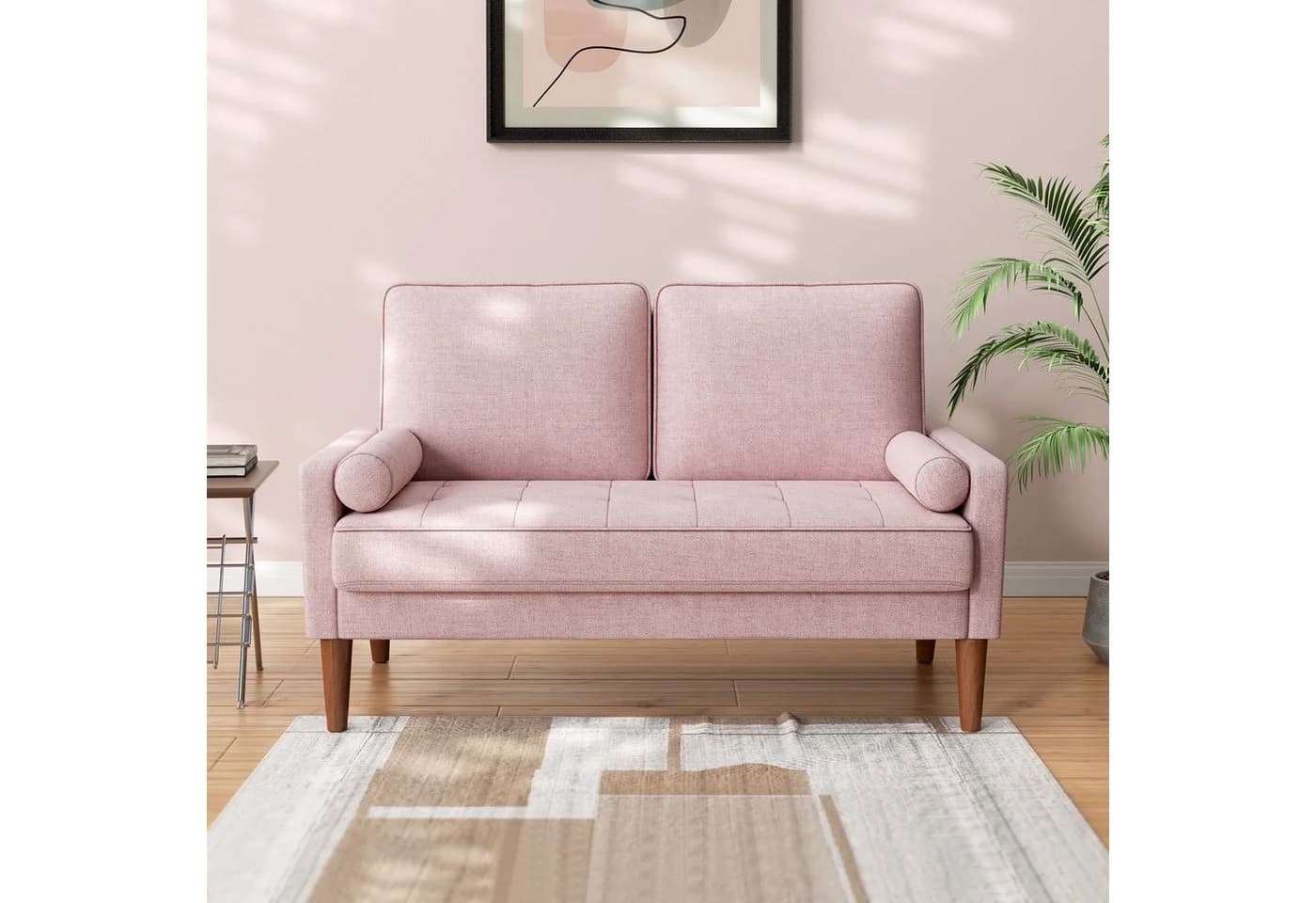 OUNUO 2-Sitzer Sofa Modern Rosa - Bild 3