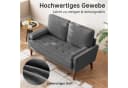 OUNUO 2-Sitzer Sofa Modern Dunkelgrau Bild 4