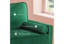 OUNUO Loveseat Sofa 121cm Grün Samtcouch mit 2 Wurfkissen Bild 3