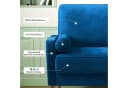 OUNUO Sofa 121cm Kleines Loveseat Sofa Blau Samt Bild 4