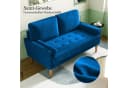 OUNUO Sofa 121cm Kleines Loveseat Sofa Blau Samt Bild 5