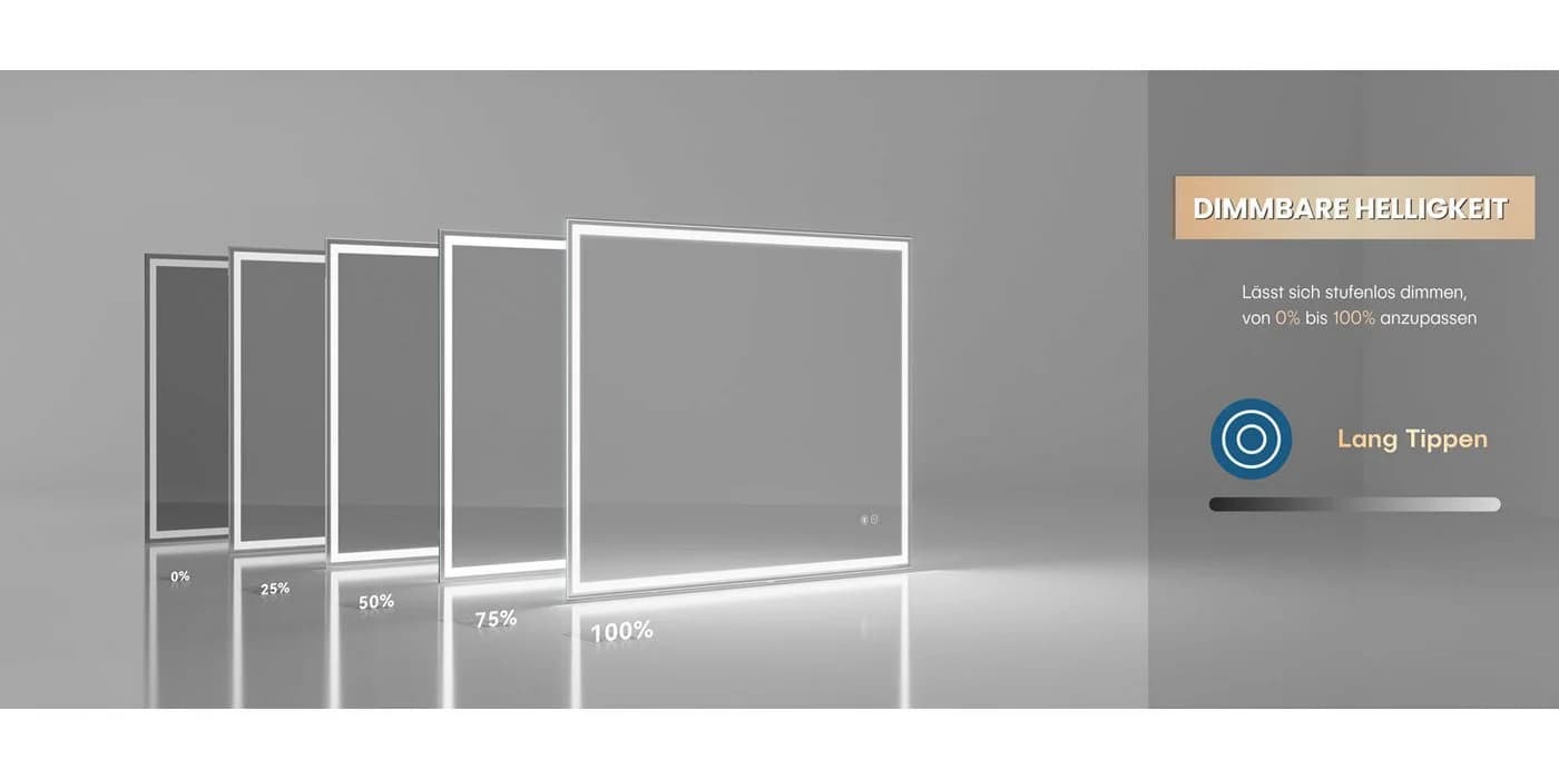 Dripex Badspiegel LED Wandspiegel 3-fach Vergrößerung Bluetooth Steckdose - Bild 5