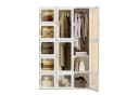 Dripex Kleiderschrank Faltbarer Schrank Mehrzweckschrank mit magnetische Türen Einfache Montage Bild 2