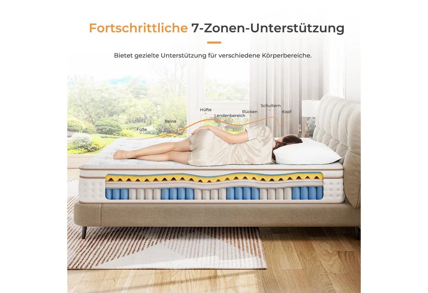 Vesgantti Taschenfederkernmatratze H3 7-Zonen-System - Bild 5