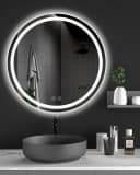 Dripex Badspiegel Rund LED mit Uhr / Bluetooth-Lautsprecher, Dimmbar, 3 Lichtfarben, Beschlagfrei Bild 2