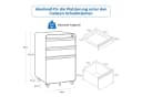 Dripex Aktenschrank Metall Rollcontainer Stahl mit 2/3 Schubladen Bild 1