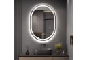 Dripex Badspiegel LED Oval Spiegel mit Uhr und Bluetooth-Lautsprecher Bild 2