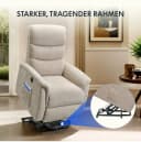 FLEXISPOT Relaxsessel Beige mit Massage- und Heizfunktion Bild 5