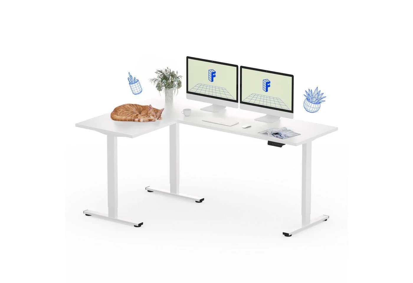 Multifunktionaler Eck-Schreibtisch - Bild 2