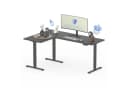 FLEXISPOT Eckschreibtisch Q1/Q3L L-Form 180x120 cm Schwarz Bild 2