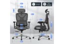 FLEXISPOT Bürostuhl ErgoX, Schreibtischstuhl Premium Ergonomischer 3D-Armlehnen 3D-Kopfstütze 5D-Rückenlehne 130kg Bild 3