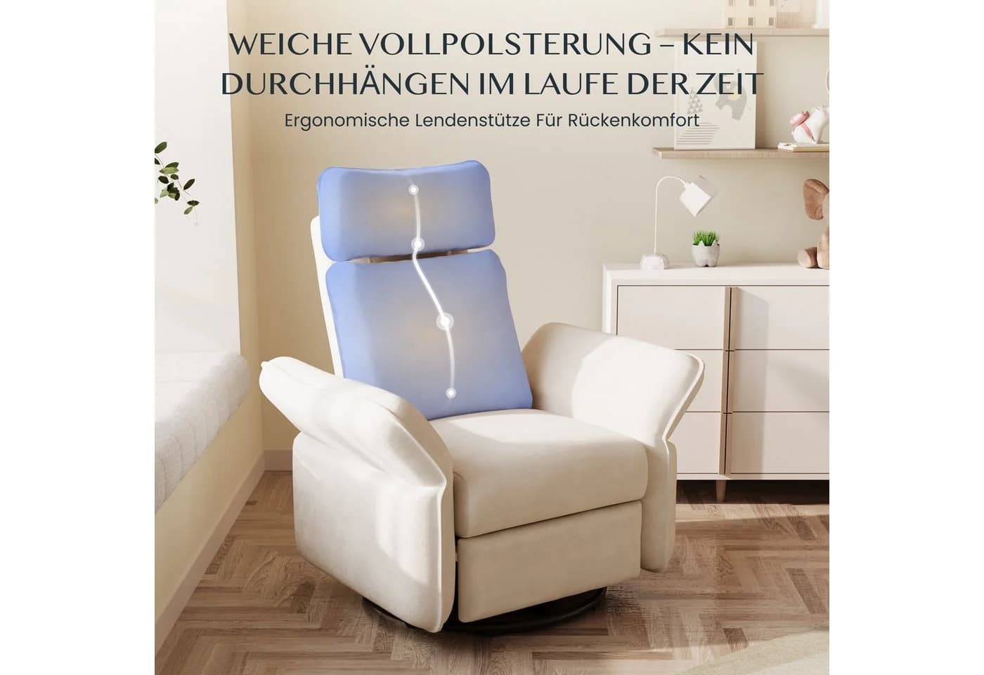 FLEXISPOT Loungesessel Cradle Relaxsessel mit 3D-Kopfstütze