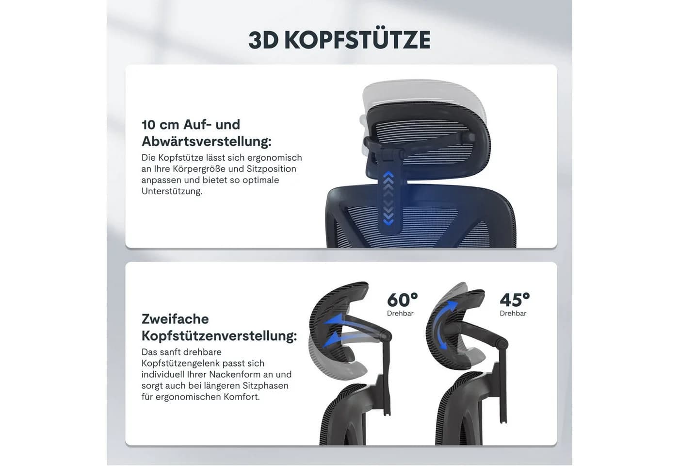 FLEXISPOT Bürostuhl ErgoX, Schreibtischstuhl Premium Ergonomischer 130KG - Bild 5