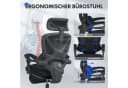 FLEXISPOT Drehstuhl Ergonomischer Bürostuhl 135° Rückenlehne 3D-Kopfstütze Schwarz Bild 5